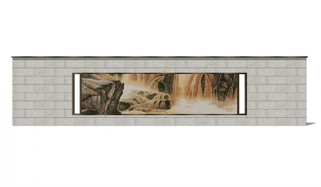 Modern Landscape Wall Design Using SketchUp Materials