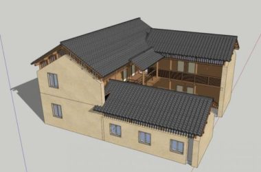 SketchUp Residential Model: Bieyuan Chinese-Style Architecture-BIM WORLD