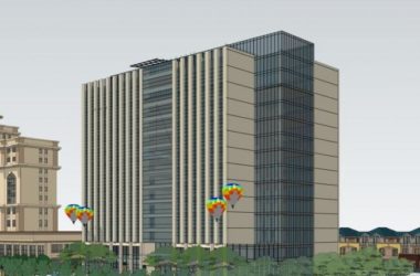 SketchUp Complex Model: Modern High-Rise Commercial Building with Square Layout-BIM WORLD