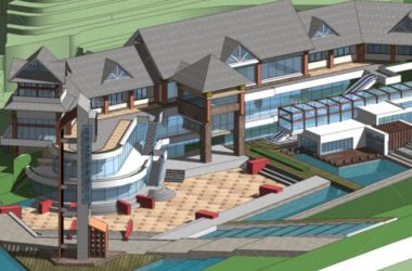 SketchUp Hotel Model: Saint Sarah Tourist Resort with Hotel, Clubhouse, Marina, and Apartments-BIM WORLD
