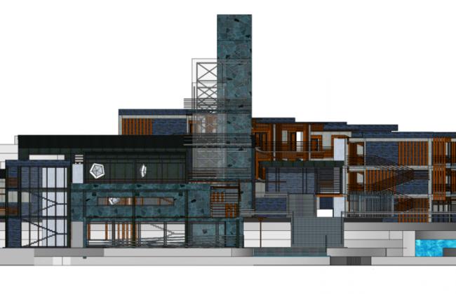 Modern Mountain Hotel SketchUp Model | Guesthouse & Clubhouse Design
