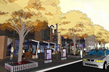 SketchUp Business Model: Modern Multi-Story Commercial Street Design-BIM WORLD