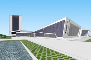 SketchUp Design for Station Road and Bridge: Modern Multi-Story Mixed-Use Development with Bus Station, Hotel, and Offices-BIM WORLD