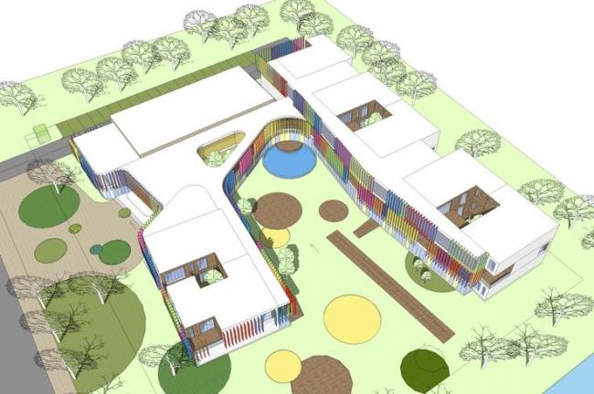 Colorful Modern Kindergarten and School Model | Educational Architecture by SketchUp School