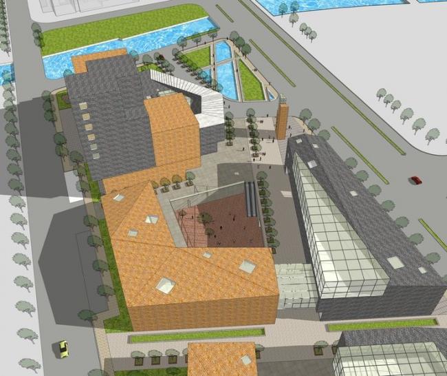 SketchUp Business Model: Modern Commercial Street Design