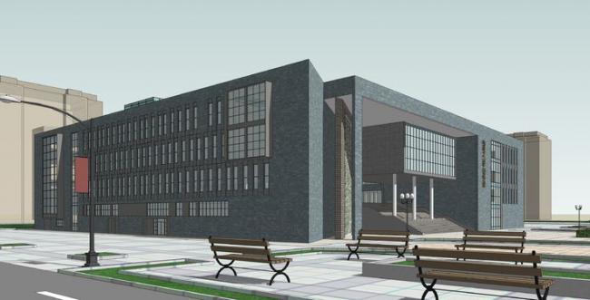 Modern Cultural Architecture: University Library SketchUp Model