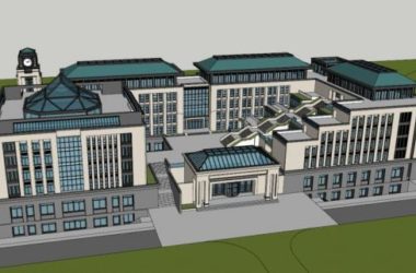 Neoclassical Multi-Story Elementary School Model in SketchUp-BIM WORLD