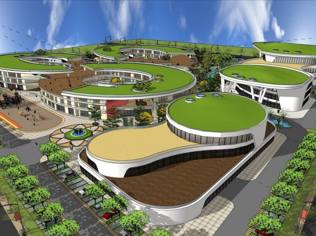 Modern Multi-Story Kindergarten Design | Educational Architecture by SketchUp School
