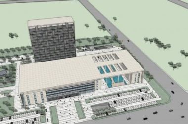 Danyang Traditional Chinese Medicine Hospital: Modern High-Rise Medical Building Sketchup Model-BIM WORLD