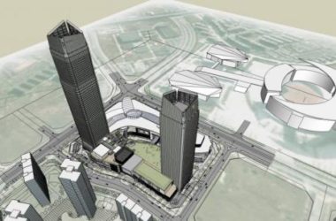 SketchUp Complex Model: Modern Super High-Rise Commercial Tower with Hotel, Offices, and Shopping Mall-BIM WORLD