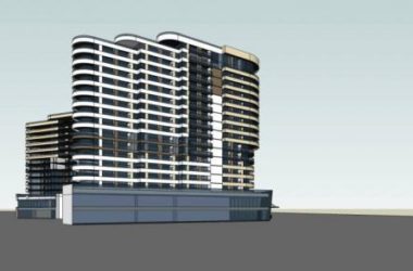 Modern High-Rise Hotel with Office and Commercial Podium | SketchUp Model-BIM WORLD
