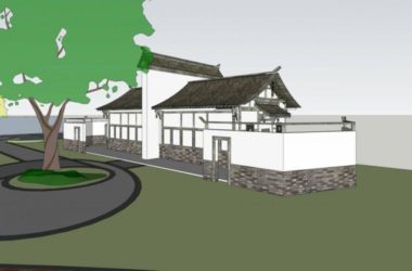 SketchUp Model of a Single-Story Public Toilet in Traditional Chinese Style-BIM WORLD