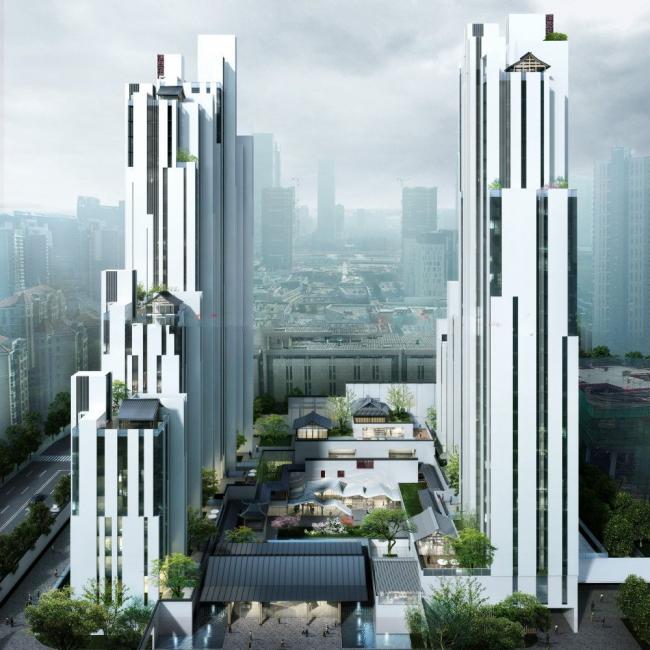 SketchUp Residential Model: Modern Super High-Rise Apartments and Housing Designs