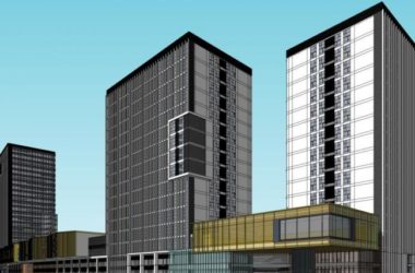SketchUp Complex Model: Modern High-Rise Commercial Office and Hotel Design-BIM WORLD