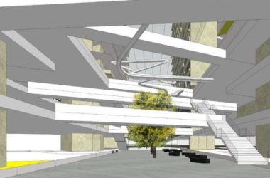 SketchUp Model: Modern High-Rise Office Building with Futuristic Design-BIM WORLD