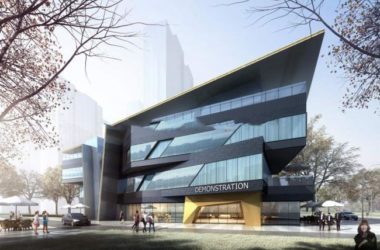 SketchUp Business Model: Modern Multi-Story Sales Office and Commercial Building Design-BIM WORLD