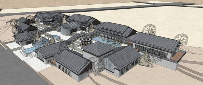 SketchUp Business Model: Designing a Chinese-Style Commercial Street