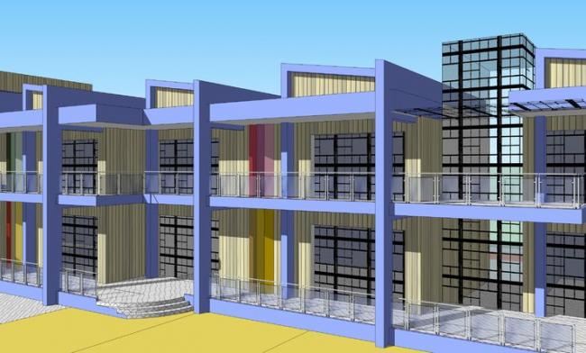 Modern Educational Architecture: School, Teaching Building, and Kindergarten SketchUp Models