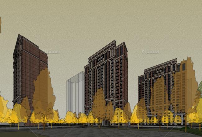 SketchUp Residential Models: High-Rise and French-Style Buildings