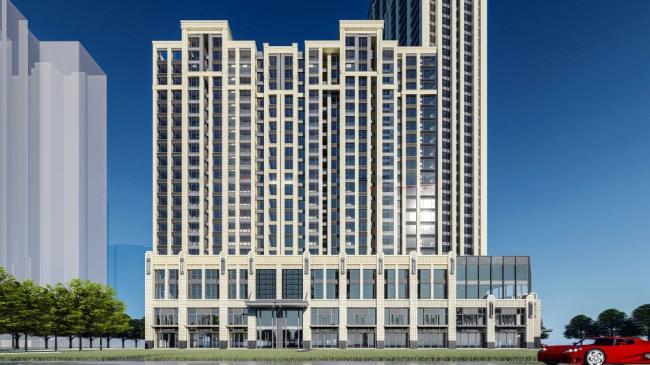 SketchUp Model of a Modern Super High-Rise Commercial Complex with Hotel and Office Spaces