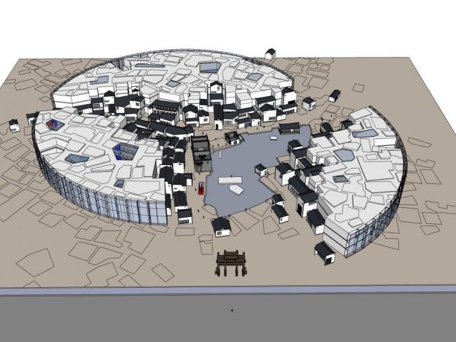SketchUp Cultural Model: New Chinese Style Museum Architecture