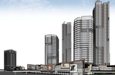 SketchUp Model of a Modern Super High-Rise Commercial Complex with Office and Hotel Spaces-BIM WORLD