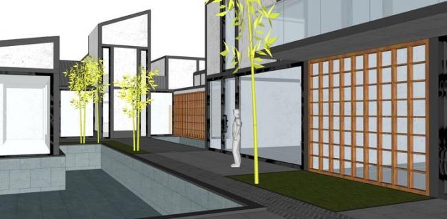 SketchUp Residential Design: Su Bo Style Villa with Courtyard and Water Features in Chinese Aesthetic