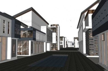 SketchUp Business Model: Commercial Street Architecture and Multi-Story New Chinese Style Design-BIM WORLD
