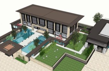 SketchUp Business Model | Business Club Featuring Modern Chinese Style-BIM WORLD