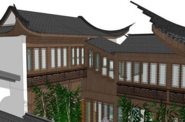SketchUp Model of Traditional Chinese Architecture: Residential Courtyard and Suzhou Garden Landscape Design-BIM WORLD