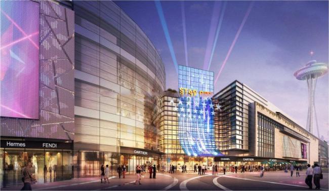 SketchUp Business Model: Modern Multi-Story Shopping Mall and Commercial Building Design