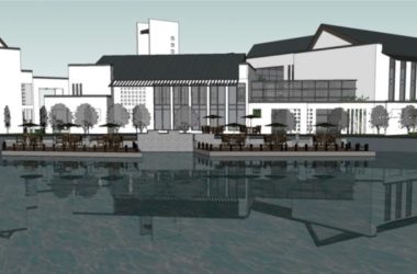SketchUp Business Model: Multi-Story Sales Office and Clubhouse in Huizhou’s New Chinese Waterfront Architecture-BIM WORLD