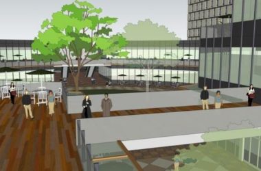 SketchUp Complex Model: Modern High-Rise Office Building with Commercial Podium-BIM WORLD