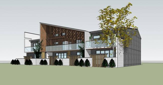 SketchUp Multi-Story Residential Building Model | New Chinese Style Architecture