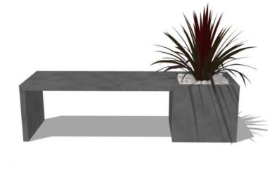 SketchUp Material Models: Stool, Outdoor Chair, and Park Bench-BIM WORLD