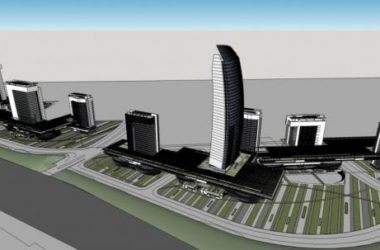 SketchUp Office Model | Modern High-Rise Hotel with Commercial Podium-BIM WORLD