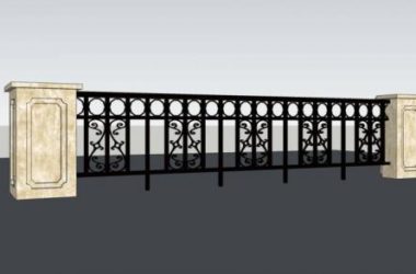 SketchUp Material Models: European Railings and Architectural Components-BIM WORLD