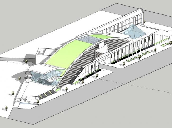 Modern Cultural Architecture: SketchUp Exhibition Hall Model