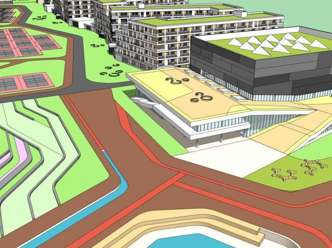 Modern Multi-Story School Campus Model for SketchUp
