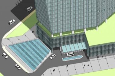 SketchUp Complex Model: Ultra-High-Rise Commercial Tower with Office, Hotel, and Modern Retail Podium-BIM WORLD