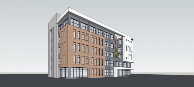 Modern Multi-Story Office Building Model in SketchUp
