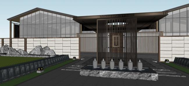 SketchUp Business Model: Modern Sales Office Design for Commercial Buildings