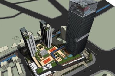 SketchUp Complex Model: Modern Super High-Rise Commercial Tower with Hotel and Office Spaces-BIM WORLD