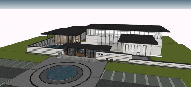 Exploring SketchUp Business Models: Clubhouse Designs, New Chinese Style, and Modern Commercial Architecture