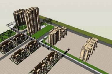 Neoclassical High-Rise Residential Complex with Multi-Story Garden Villas and Apartments in SketchUp-BIM WORLD
