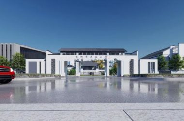 Multi-Story School Campus in New Chinese Style | SketchUp Educational Architecture Model-BIM WORLD