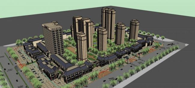 SketchUp Residential Models: High-Rise Buildings, Neighborhoods, Multi-Story Malls, and Classical French-Style Commercial Spaces