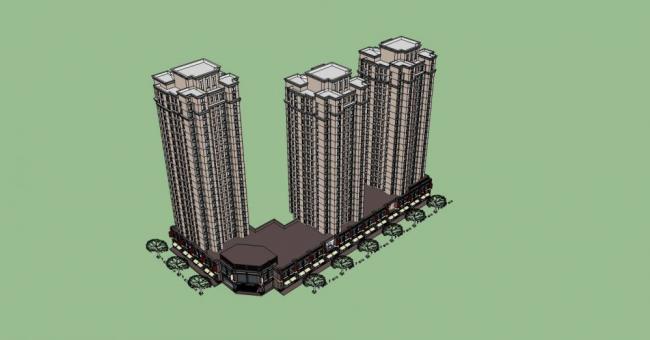 SketchUp Residential Models: High-Rise Buildings, Neighborhoods, Commercial Podiums, and Classic-Style Homes