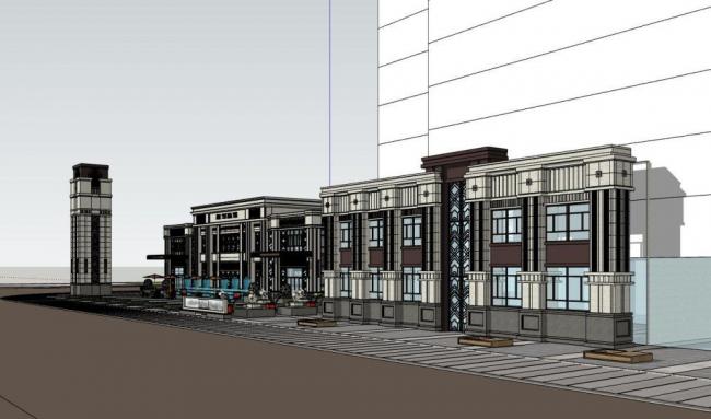 SketchUp Business Model: Showcasing Modern Commercial Building Designs