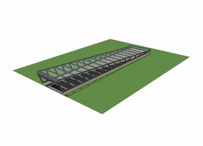 SketchUp Material Model for Underground Garage Entrance and Exit